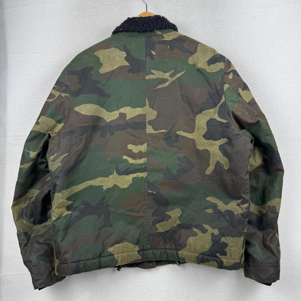 Freemans Sporting Club Mens XL Camo Waxed Cotton Jacket Shearling Lined USA - Picture 7 of 12